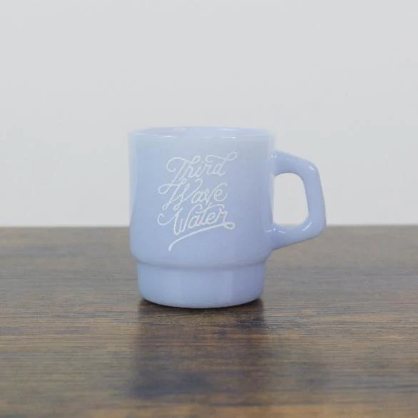 Blue Jade Glass TWW Script Mug